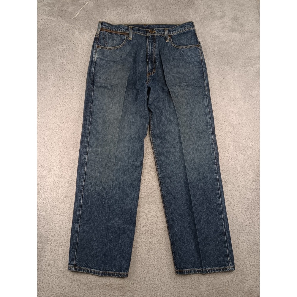Y2K Polo Jeans Co Jeans Mens 36x30 Blue Norfolk Straight Leg Denim